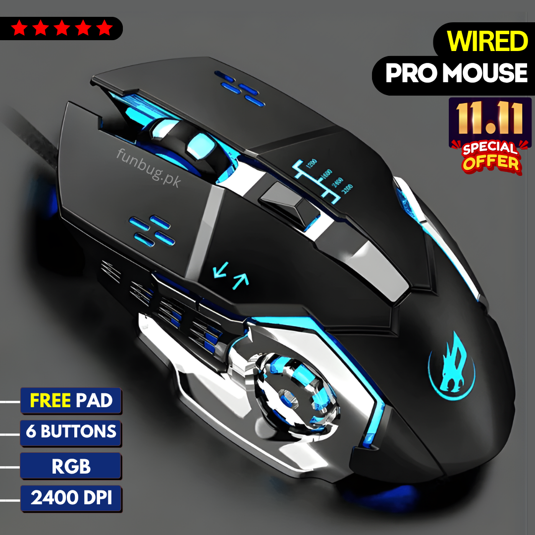 Skylion Rgb Wired Gaming Mouse - Black & White
