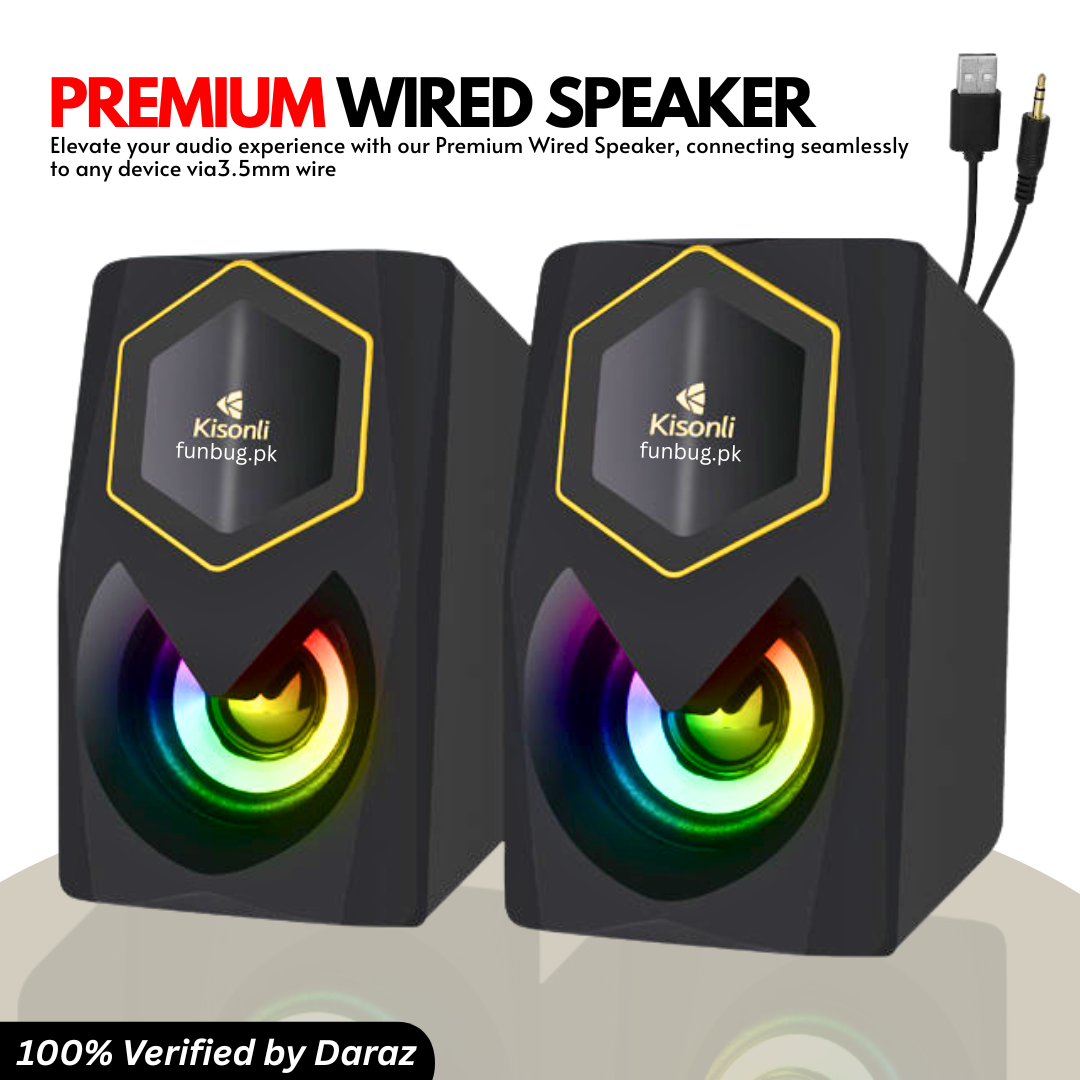 Kisonli L1020 Dual Wired Speakers for PC, TV, Laptop