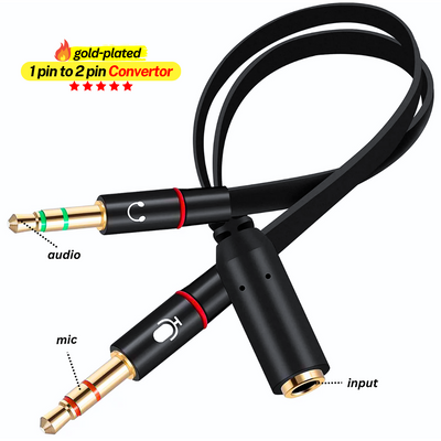 3.5mm Audio Splitter | Connector for Headsets – FunBug audio splitter in Pakistan