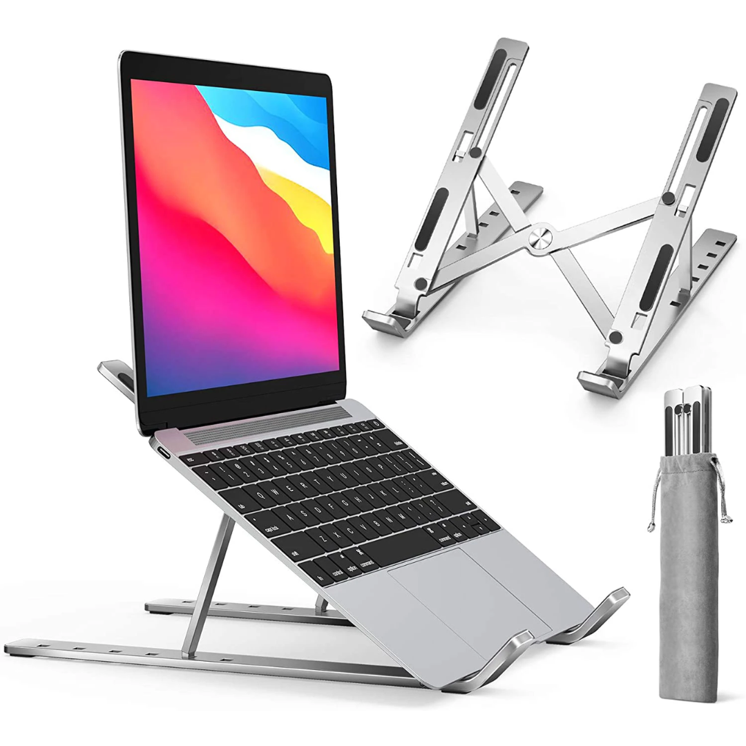 Aluminium Multi-Purpose Laptop Stand - Black & Silver
