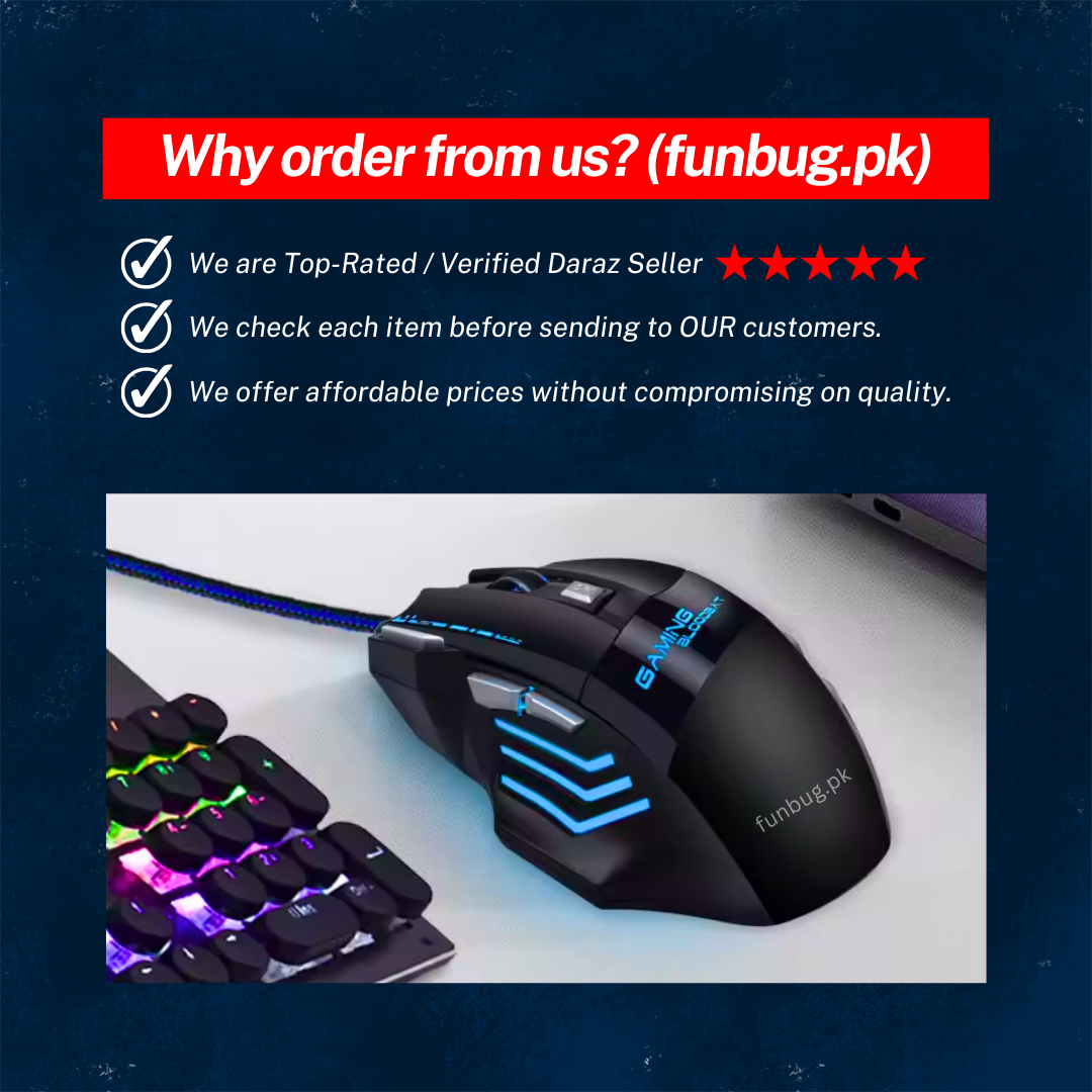 High-Quality 7 Buttons Rgb Wired Gaming Mouse - Black
