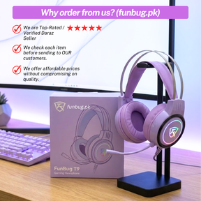 XOX T9 Lavender Rgb Gaming Headphones