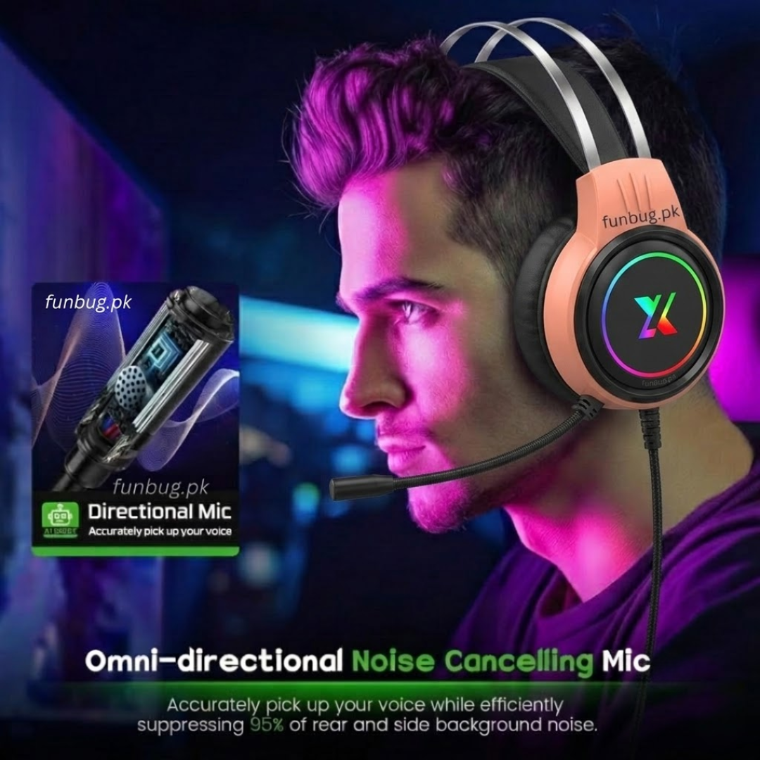 XOX T9 Gaming Headset - Peach