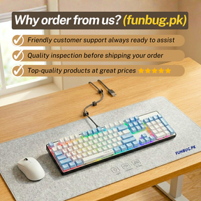 LM2104 Blue Switch Mechanical Gaming Keyboard – 104 Keys
