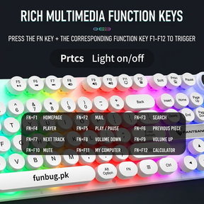 DKWR Retro Gaming Keyboard & Mouse Combo