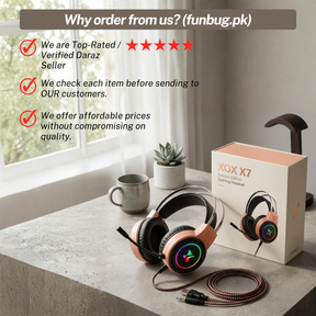 XOX T9 Gaming Headset - Peach