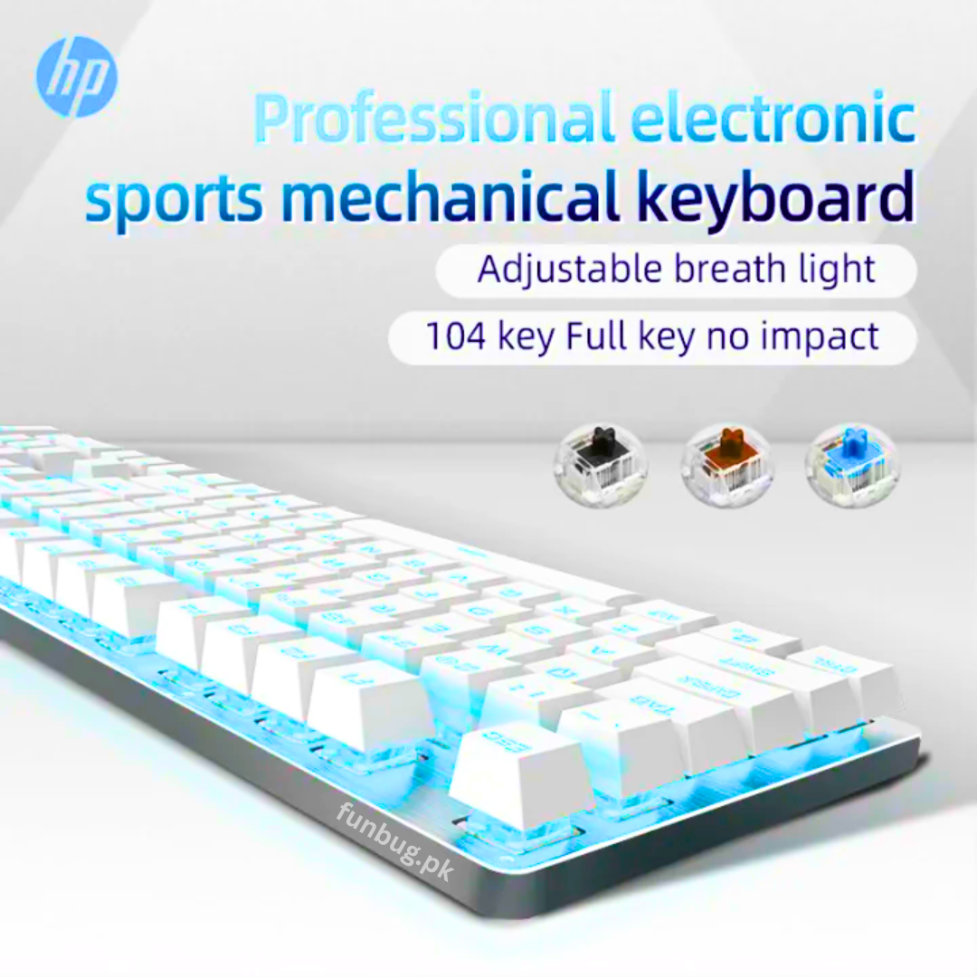 HP GK400F Mechanical Gaming Keyboard - White