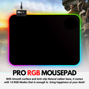 Small RGB Gaming MousePad - (350 x 250mm x 4mm)