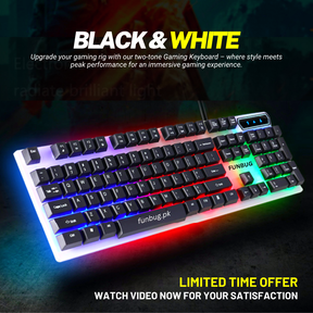 DUO Colored Rgb Gaming Keyboard - Black & White