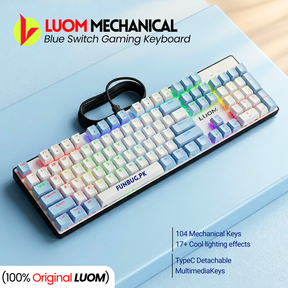 LM2104 Blue Switch Mechanical Gaming Keyboard – 104 Keys