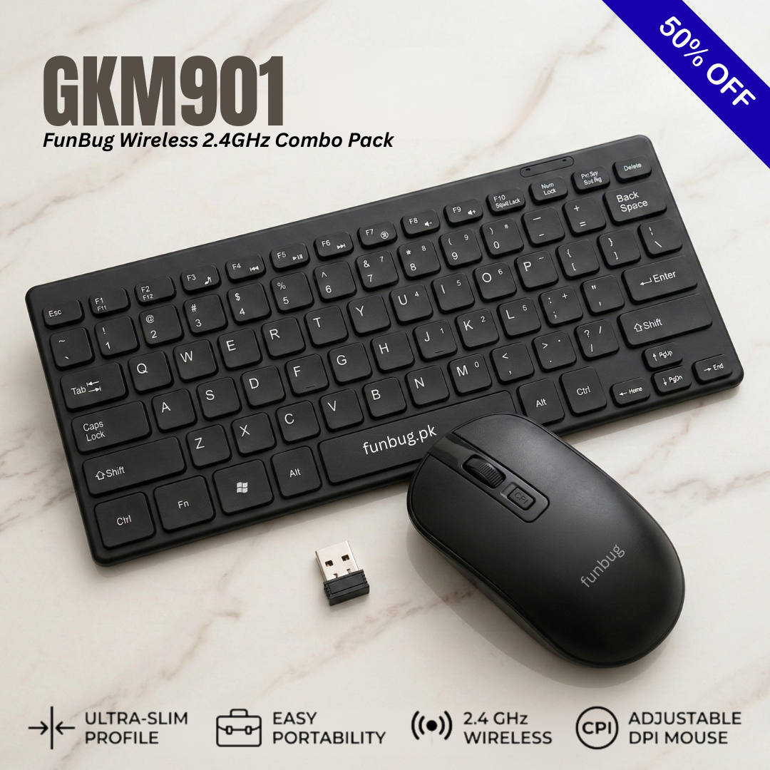 Mini Wireless Keyboard & Mouse Combo - GKM901