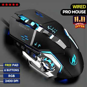 Skylion Rgb Wired Gaming Mouse - Black & White