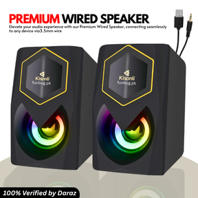 Kisonli L1020 Dual Wired Speakers for PC, TV, Laptop
