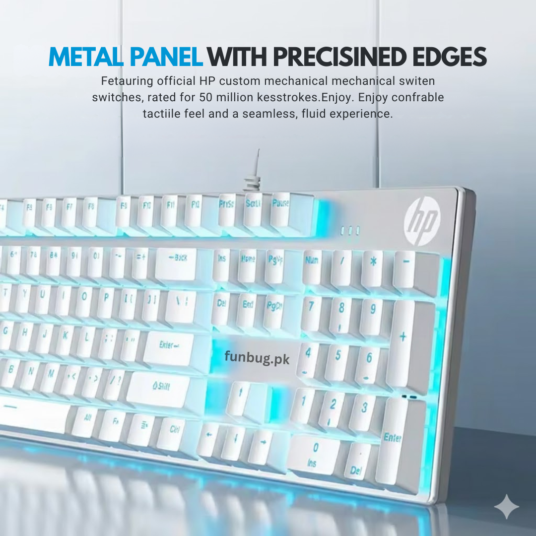 HP GK400F Mechanical Gaming Keyboard - White