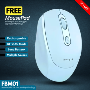 FBM01 Rechargeable Wireless Mouse – Bluetooth & 2.4G
