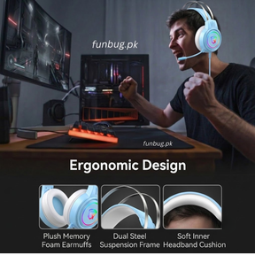 XOX T9 Skyblue Gaming Rgb Headphones