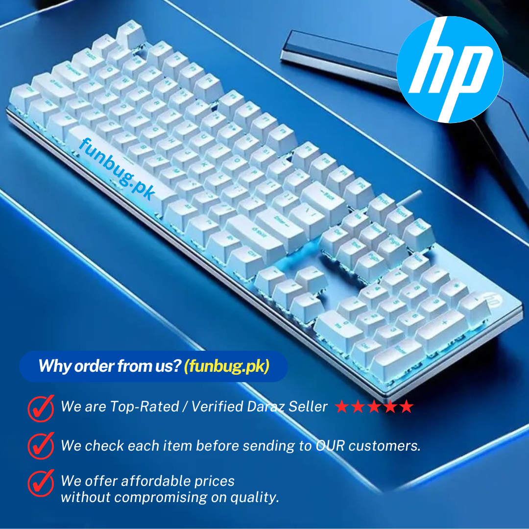 HP GK400F Mechanical Gaming Keyboard - White