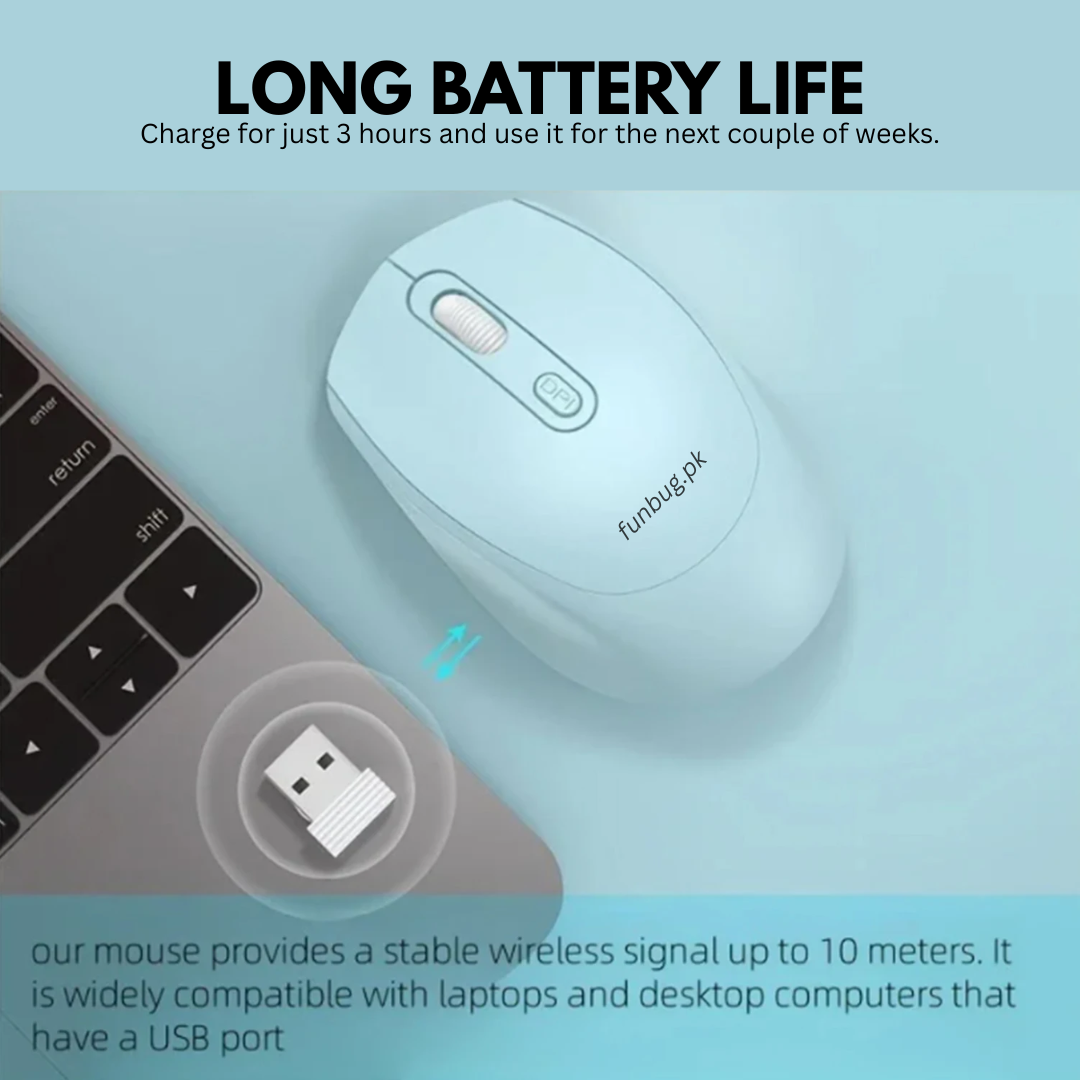 FBM01 Rechargeable Wireless Mouse – Bluetooth & 2.4G