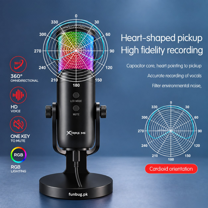 XMC03 USB RGB Gaming Microphone