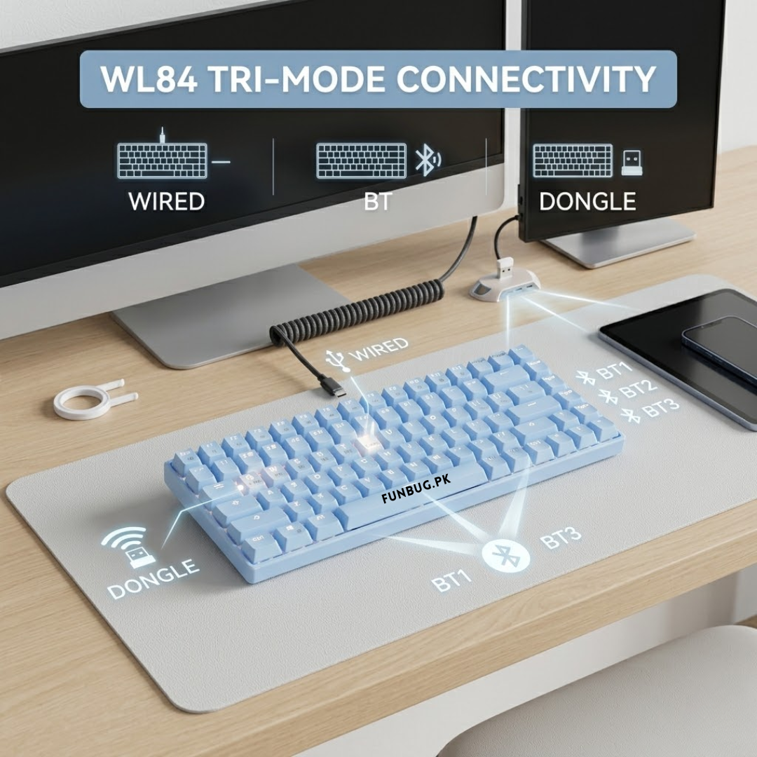 WL84 Tri-Mode Wireless Mechanical Gaming Keyboard