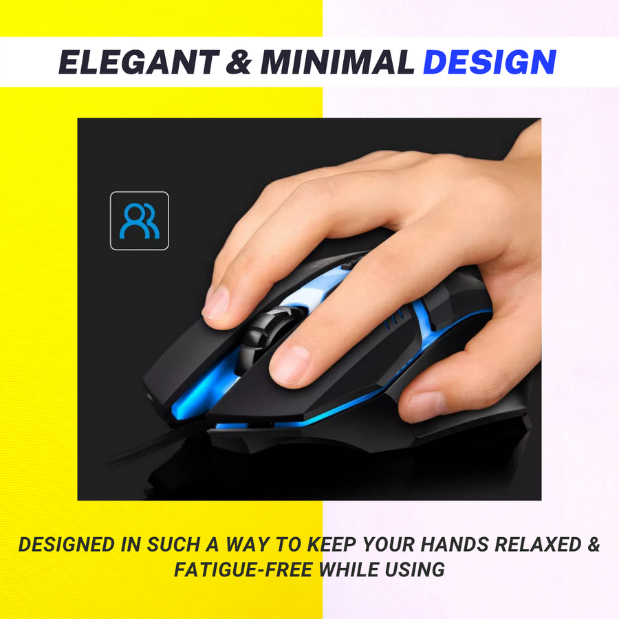 Wired Rgb Mouse - Black & White - 7 Light – FunBug gaming mouse in Pakistan