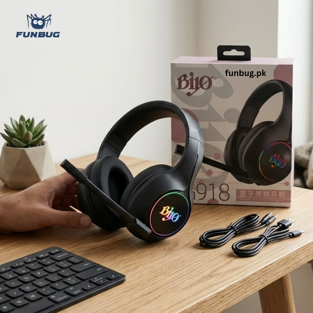 Bijo G918 Wireless + Wired Rgb Gaming Headset