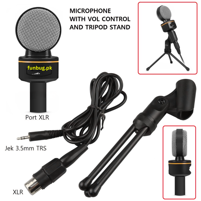 FunBug SF930 Budget Condenser Microphone with Stand – FunBug microphone in Pakistan