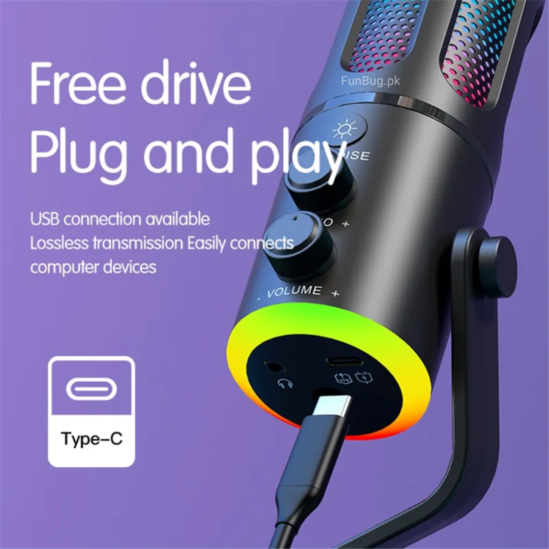 SU8 Professional USB Desktop Rgb Microphone