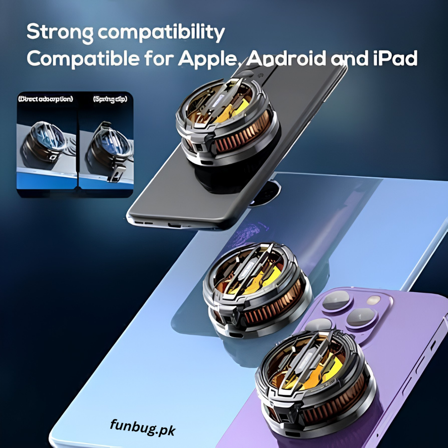 MEMO CX07 cooler on iPhone and Android phones, magnetic or spring clip – FunBug in Pakistan