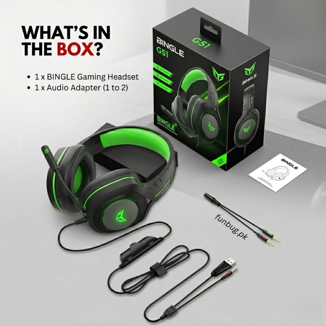 Professional Wired Gaming Headphones - Bingle G51