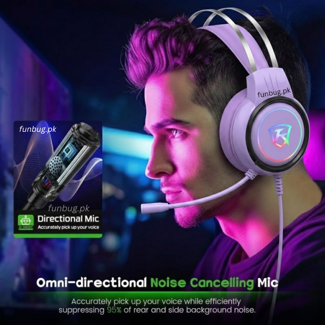 XOX T9 Lavender Rgb Gaming Headphones