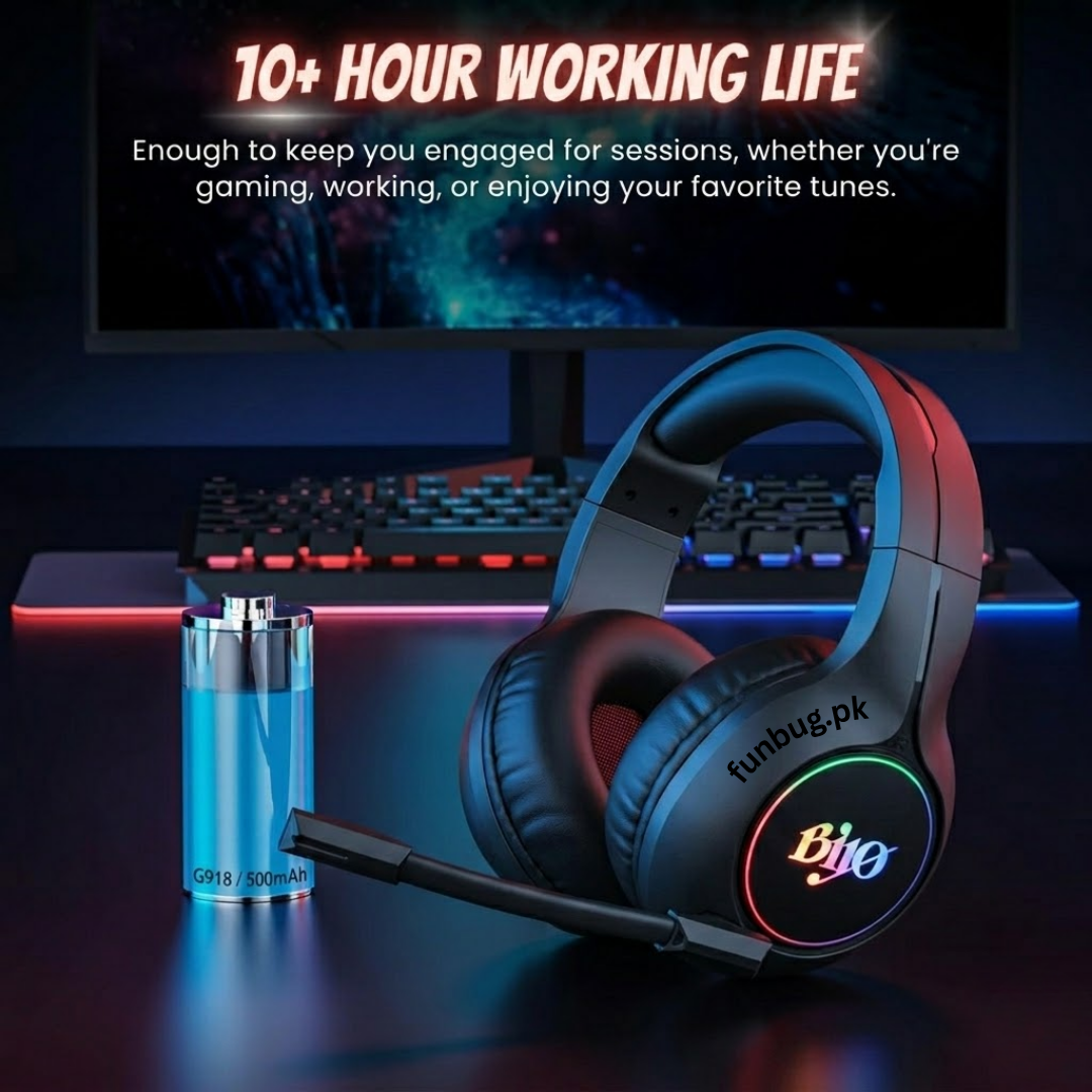 Bijo G918 Wireless + Wired Rgb Gaming Headset