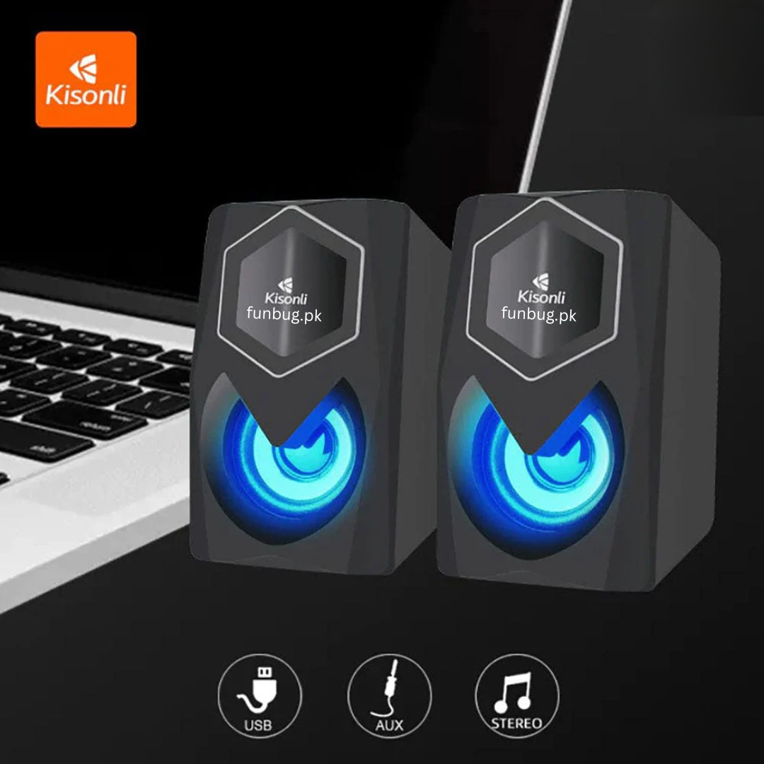Kisonli L1020 Dual Wired Speakers for PC, TV, Laptop