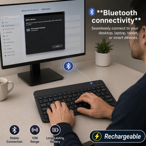 Rechargeable Mini Wireless Bluetooth Keyboard