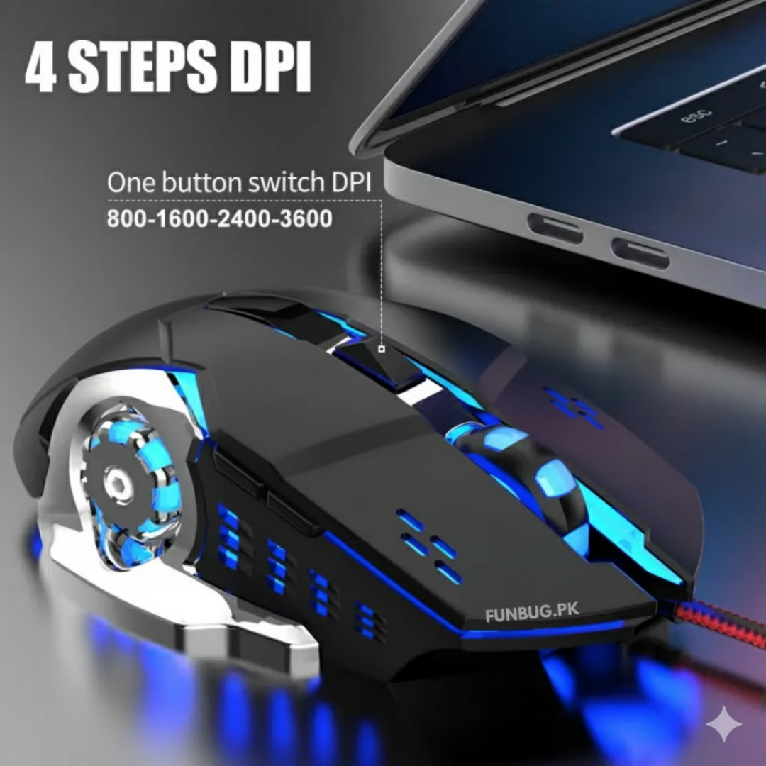 Skylion Rgb Wired Gaming Mouse - Black & White