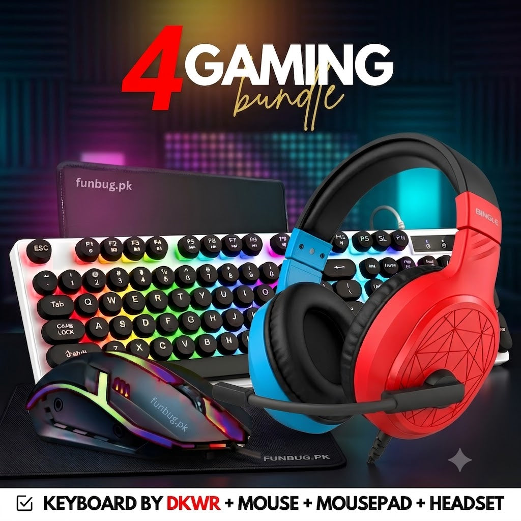 4in1 Keyboard, Mouse, Headset, Mousepad Combo