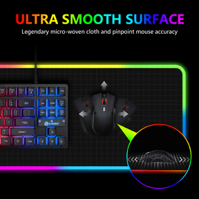 Small RGB Gaming MousePad - (350 x 250mm x 4mm)