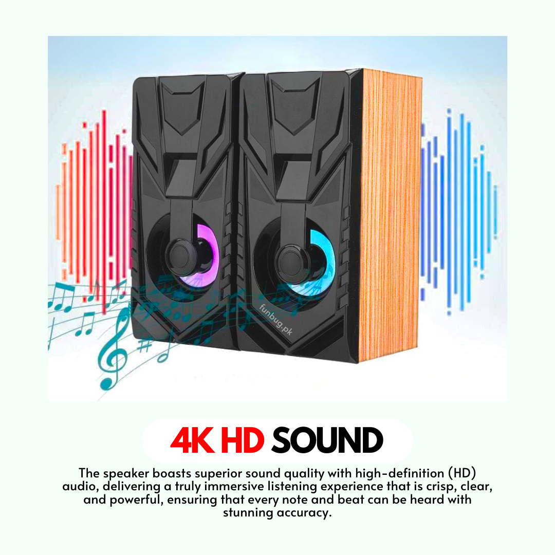 Wired Wooden Speakers