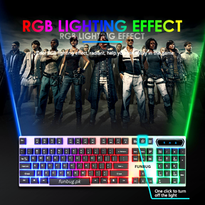 DUO Colored Rgb Gaming Keyboard - Black & White