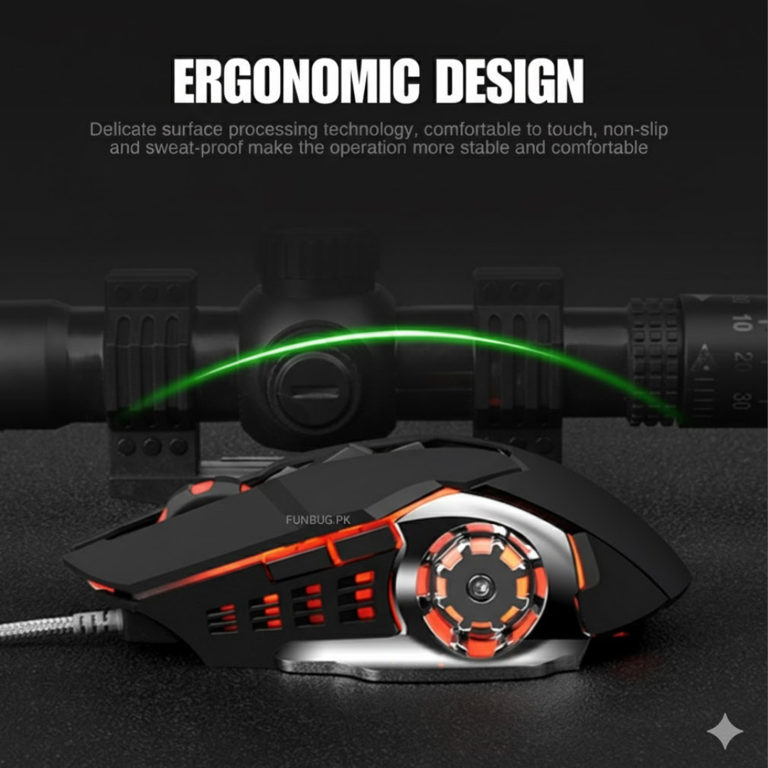 Skylion Rgb Wired Gaming Mouse - Black & White