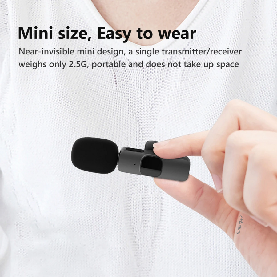 FunBug Wireless Lavalier Microphone | K8, K11, K15 – FunBug microphone in Pakistan