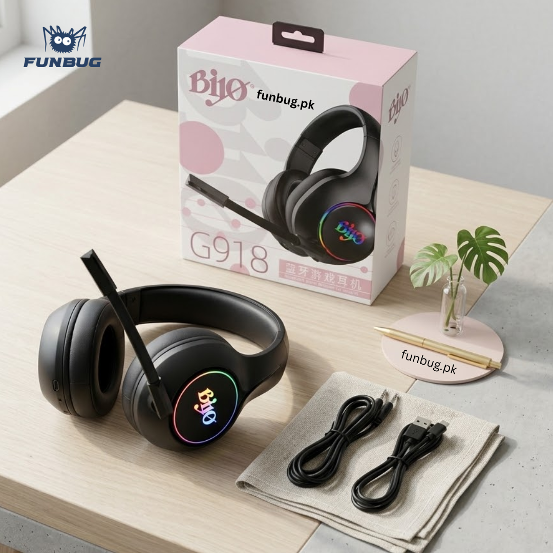 Bijo G918 Wireless + Wired Rgb Gaming Headset