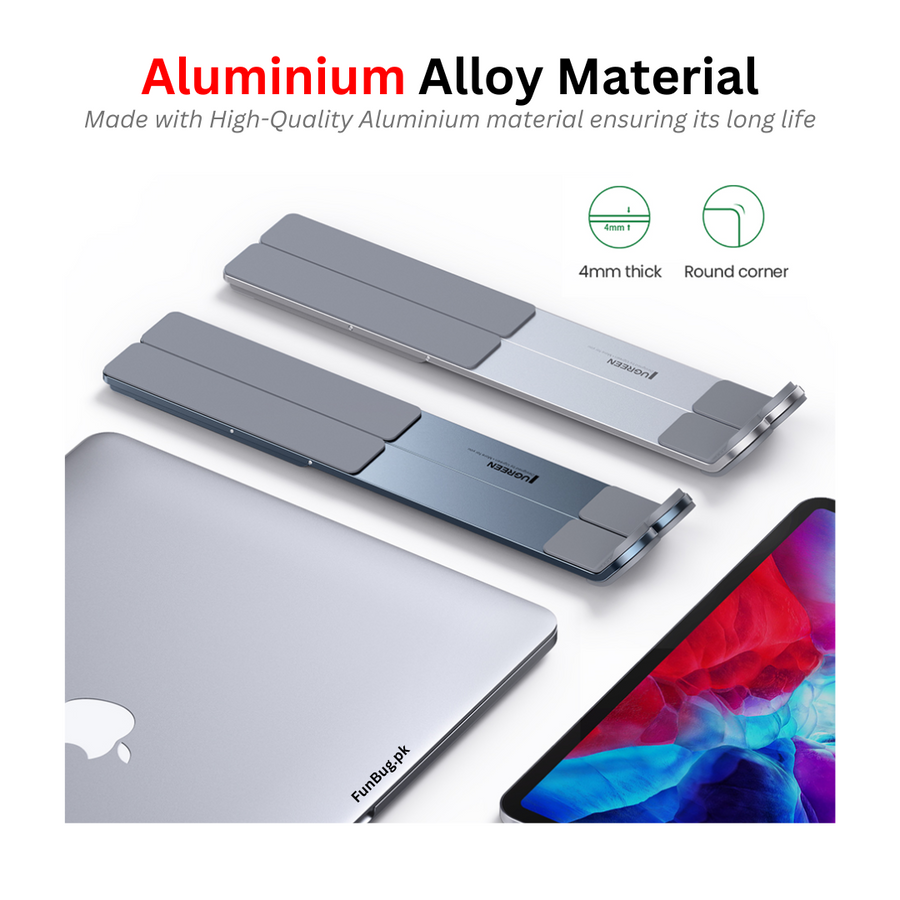 Aluminium Multi-Purpose Laptop Stand - Black & Silver – FunBug laptop stand in Pakistan