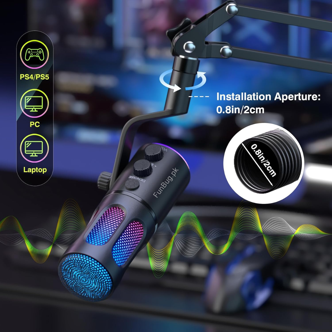SU8 Professional USB Desktop Rgb Microphone