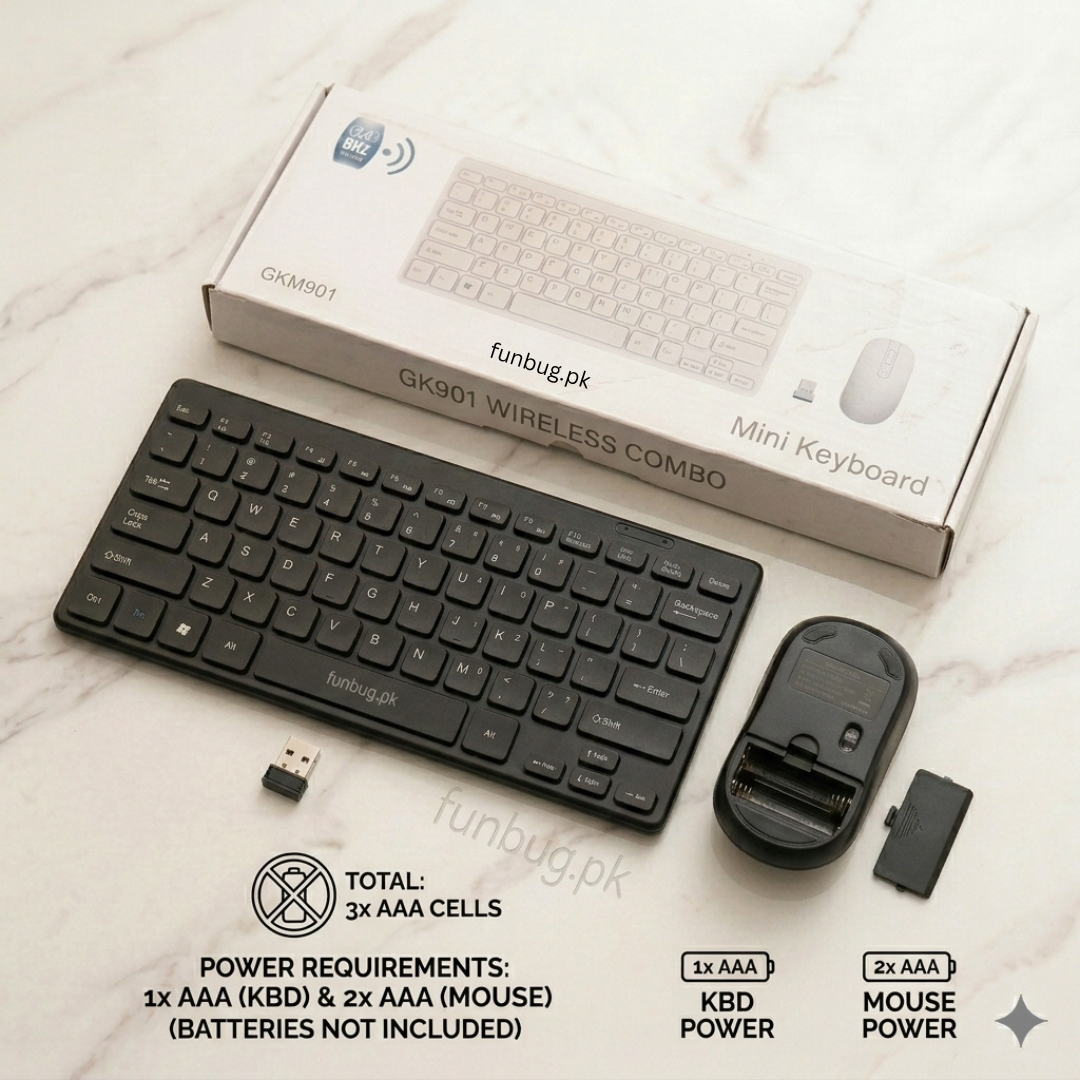 Mini Wireless Keyboard & Mouse Combo - GKM901