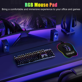 Rgb Gaming Mousepad - Memory Foam Wrist Rest