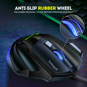 High-Quality 7 Buttons Rgb Wired Gaming Mouse - Black