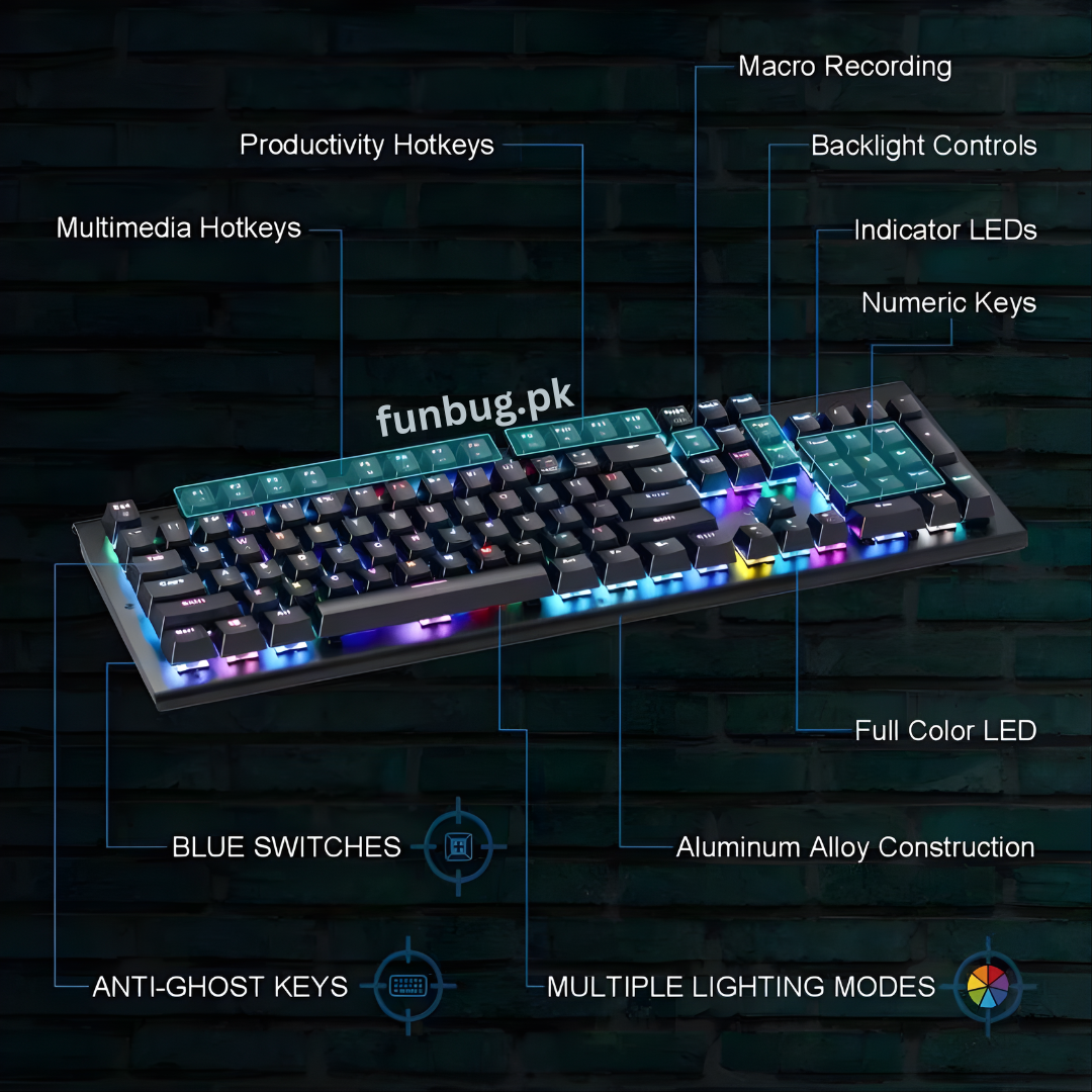HP GK100F Rgb Mechanical Gaming Keyboard