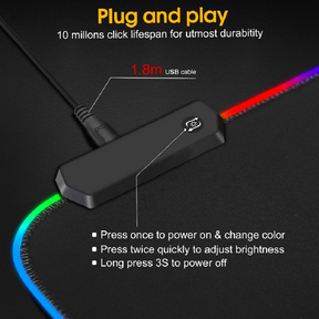 Small RGB Gaming MousePad - (350 x 250mm x 4mm)