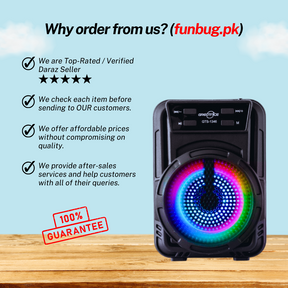 Wireless Bluetooth Speaker Rgb - SD Card, FM Radio, USB